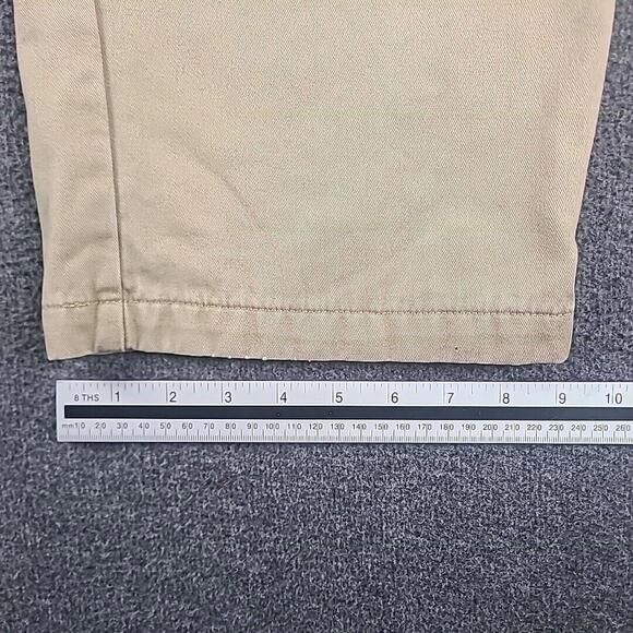 Vintage LL Bean Flannel Lined Pants Mens 40x34 Natural Fit Khaki 162388 - Picture 5 of 9